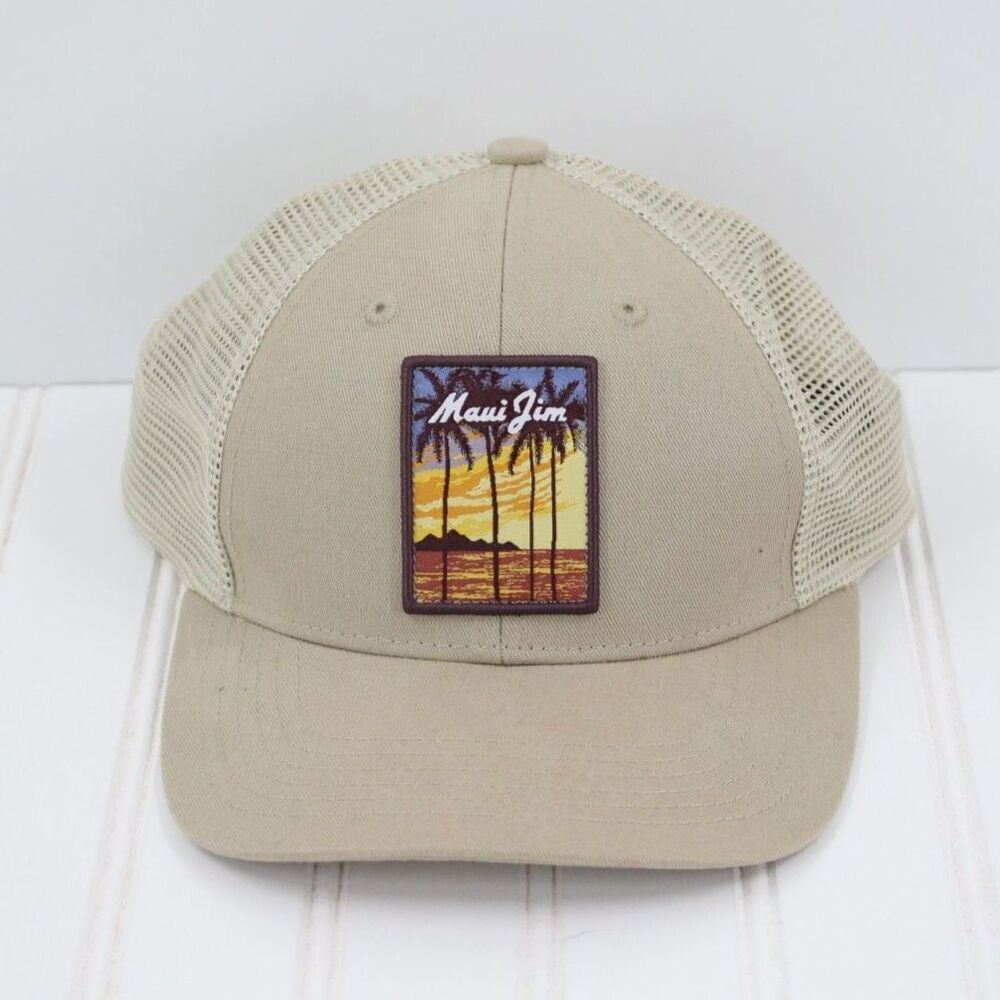 Maui Jim Sunglasses Hat Adjustable Embroidered Logo Beach Hawaii Unisex